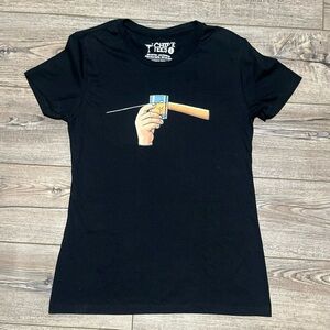 Chives tees large black long top